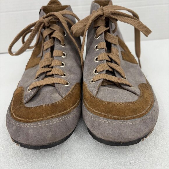 Merrell Leather Mid Top Sneaker Womens Size 6 Gray Brown Suede Lace Up Bootie - Picture 5 of 9